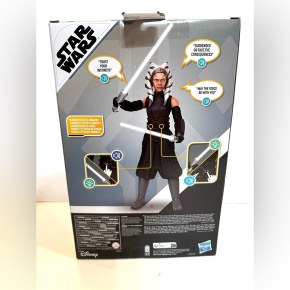 Disney STAR WARS Galactic Action AHSOKA TANO 12" Interactive Jedi Figure 2023 - Picture 3 of 7